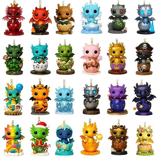 Dragon Forest Advent Calendar 2025, 24 Day Dragon Figurines: Vintage Christmas Ornament Countdown - Image 12