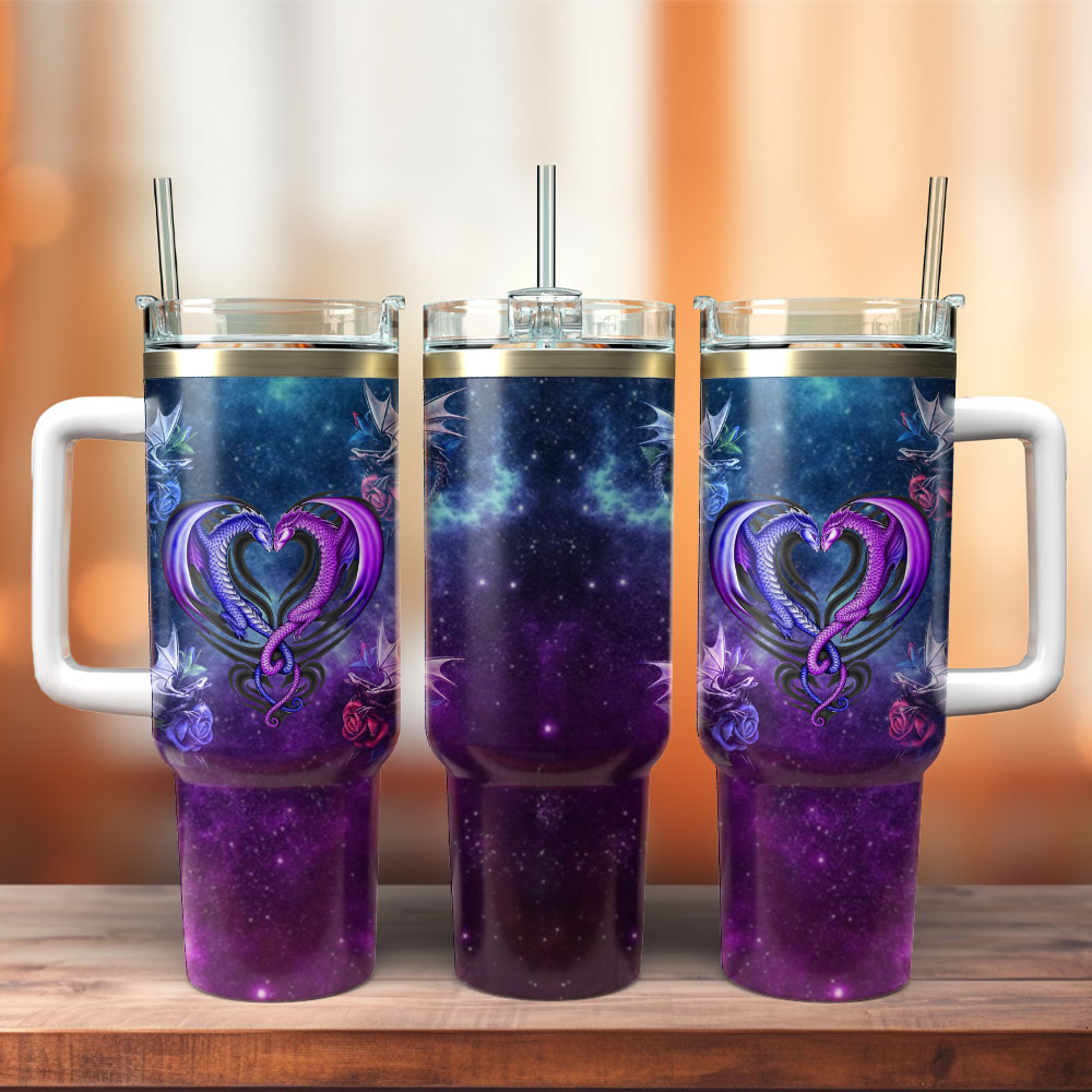 Dragon Heart Galaxy Art Custom Stanley Cup 40 oz 30 oz Tumbler With HandleTVC2301247