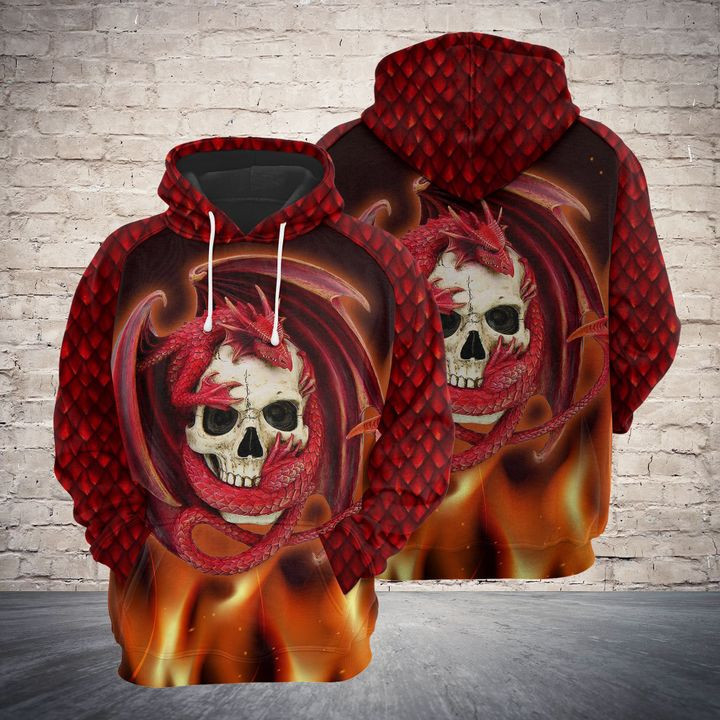 Dragon Skull 3D All Over Print Hoodie, Zip Hoodie
