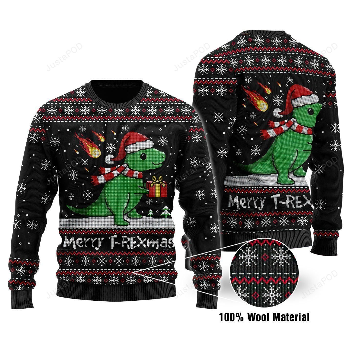 Dragon Ugly Christmas Sweater Adult 3D Funny Matching for family