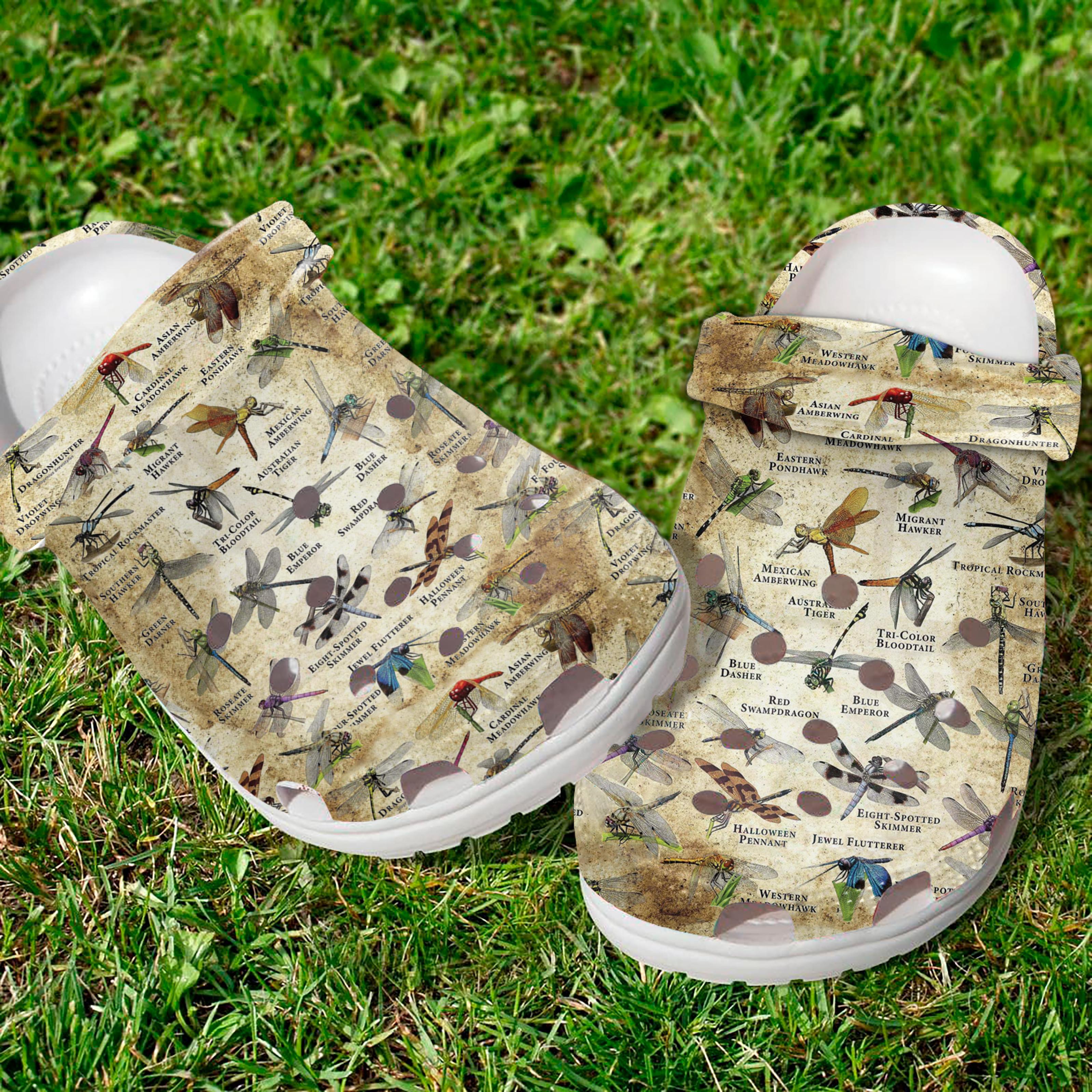 Dragonflies Of The World Crocs Crocband Clogs Shoes Comfortable For Men Women and Kids
