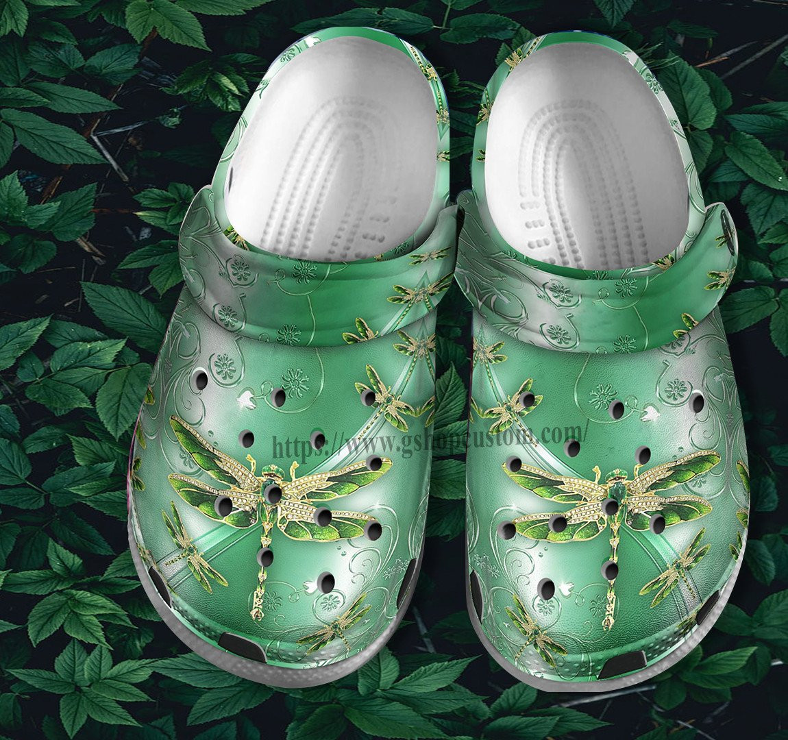 Dragonfly Jade Green Shoes Gift Wife Daughter - Hippie Dragonfly Boho Clogs Gift Women Mother Day