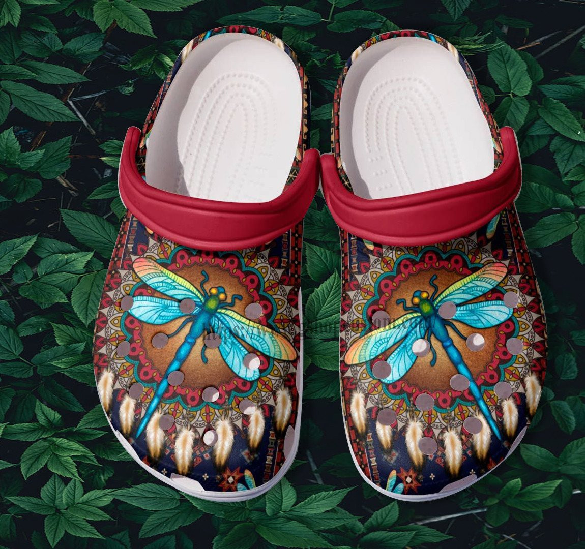 Dragonfly Native America Culture Shoes Gift Grandma Daughter - Dragonfly Boho Clogs Gift Women Mother Day