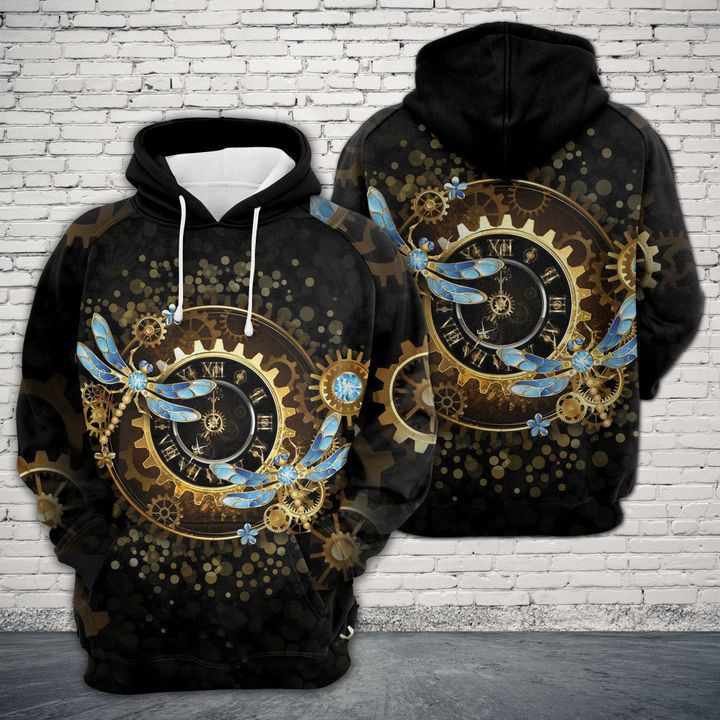 Dragonfly Time Machine 3D All Over Print Hoodie, Zip Hoodie