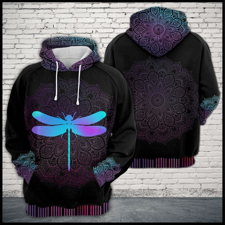 Dragonfly Zen Pattern 3D All Over Print Hoodie, Zip Hoodie
