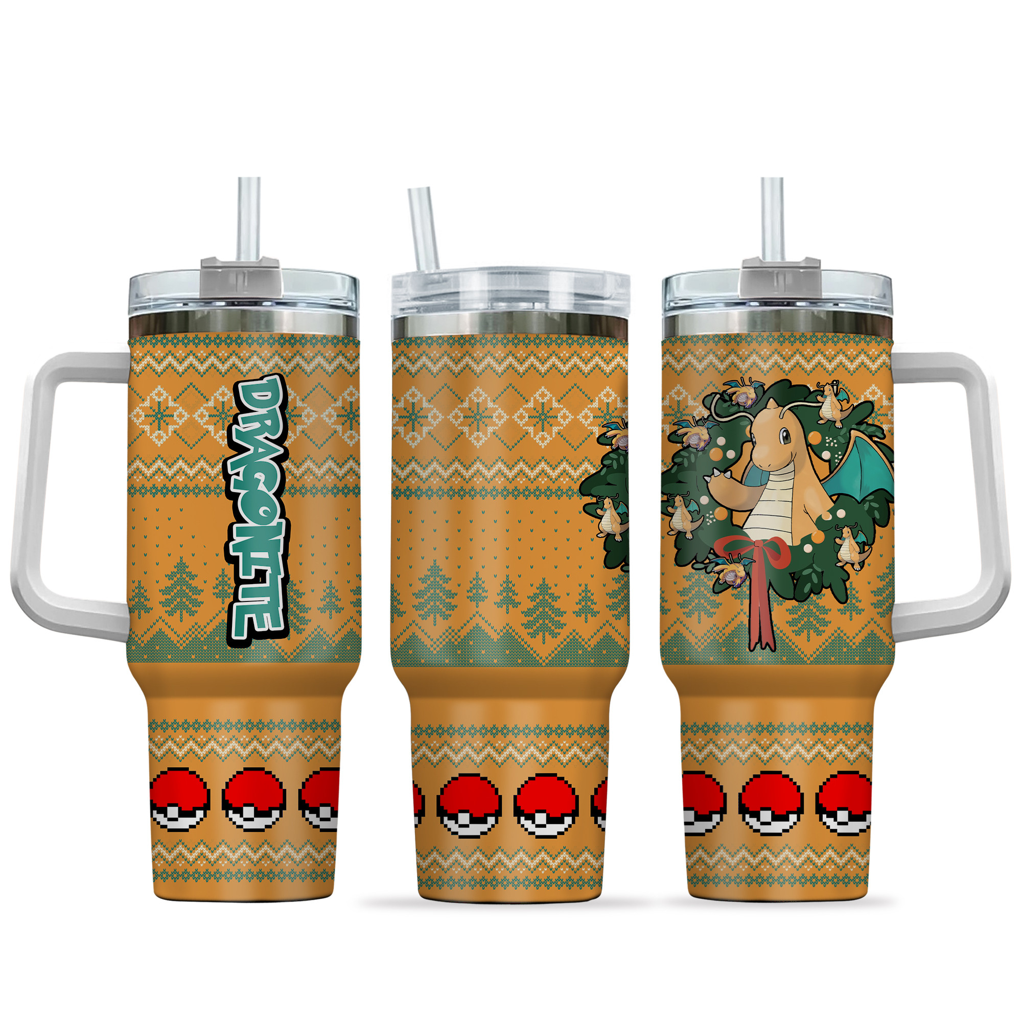 Dragonite Pokemon Anime Custom Stanley Cup 40 oz 30 oz Tumbler With HandleTVC2301155