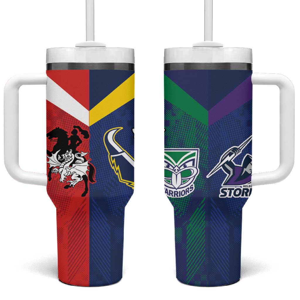 Dragons-Cowboys Combine Storm-Warriors Sport Style Version Custom Stanley Cup 40 oz 30 oz Tumbler With HandleTVC2301318 - Image 2