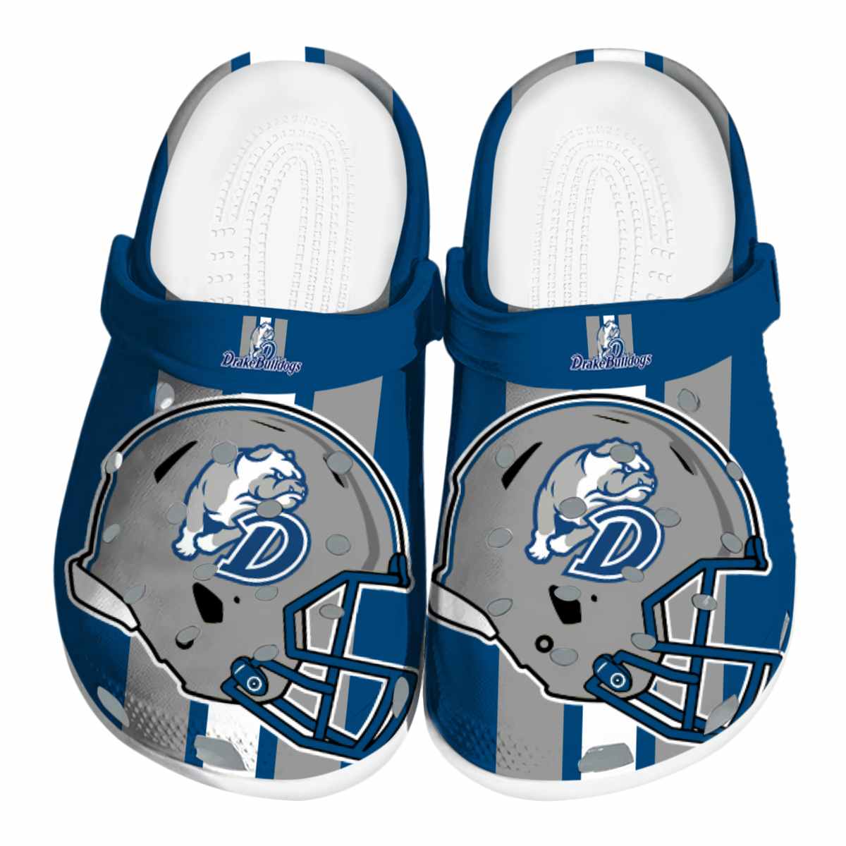 Drake Bulldogs NCAA Sport Crocs Crocband Clogs Shoes Comfortable For Men Women and Kids