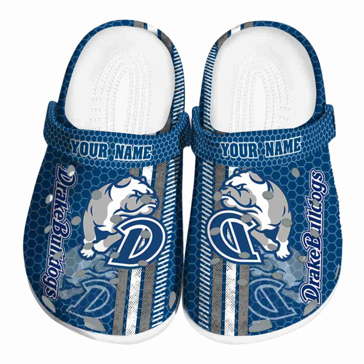 Drake Bulldogs NCAA Sport Crocs Crocband Clogs Shoes Comfortable For Men Women and Kids