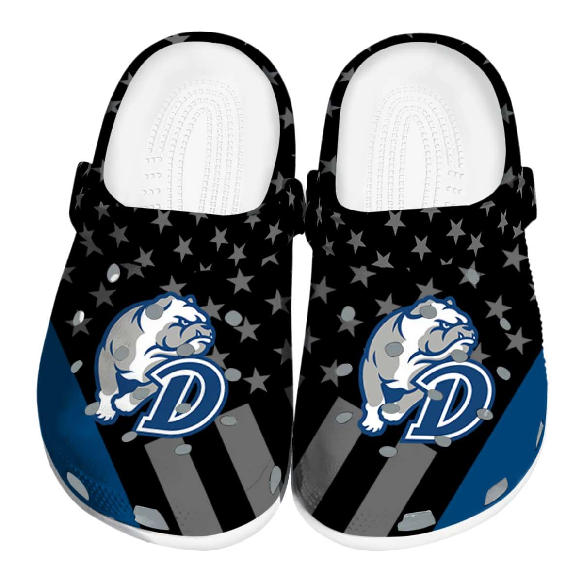 Drake Bulldogs NCAA Sport Crocs Crocband Clogs Shoes Comfortable For Men Women and Kids