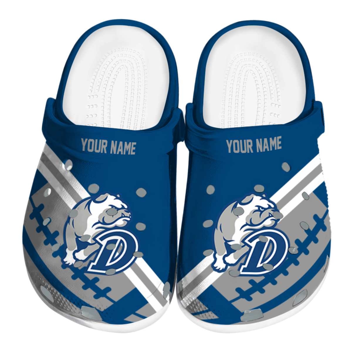 Drake Bulldogs NCAA Sport Crocs Crocband Clogs Shoes Comfortable For Men Women and Kids