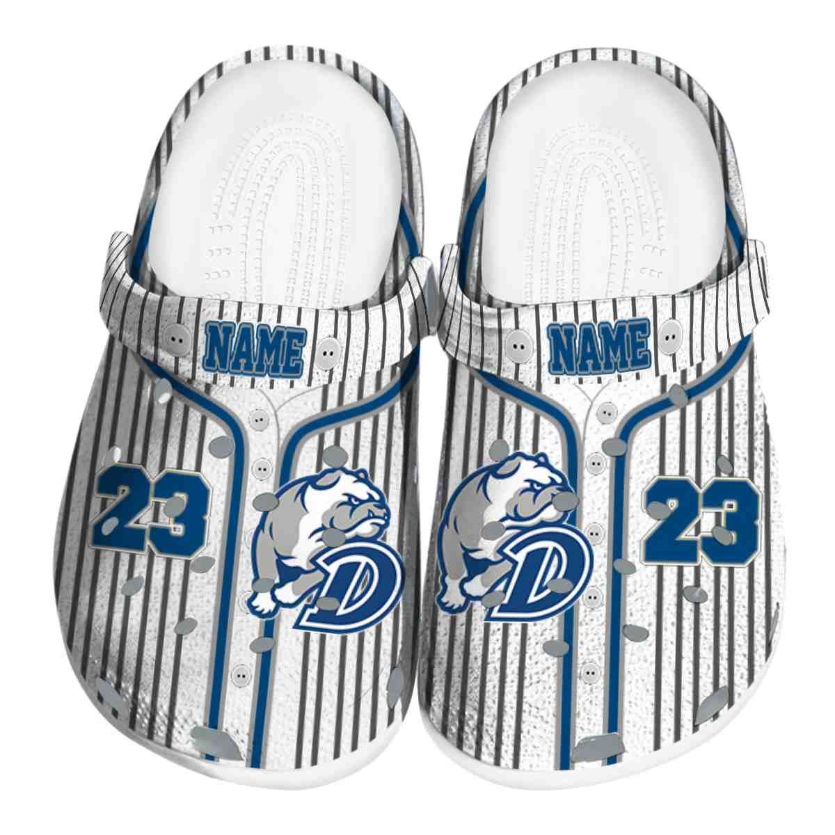 Drake Bulldogs NCAA Sport Crocs Crocband Clogs Shoes Comfortable For Men Women and Kids