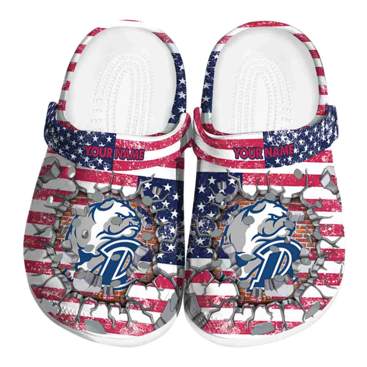 Drake Bulldogs NCAA Sport Crocs Crocband Clogs Shoes Comfortable For Men Women and Kids