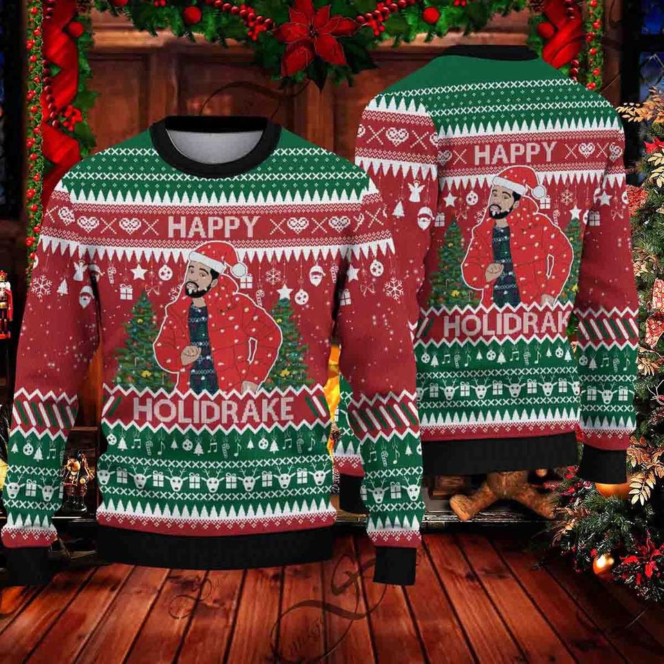 Drake Happy Holidrake Christmas Ugly Sweater, Drake Fans Ugly Sweater