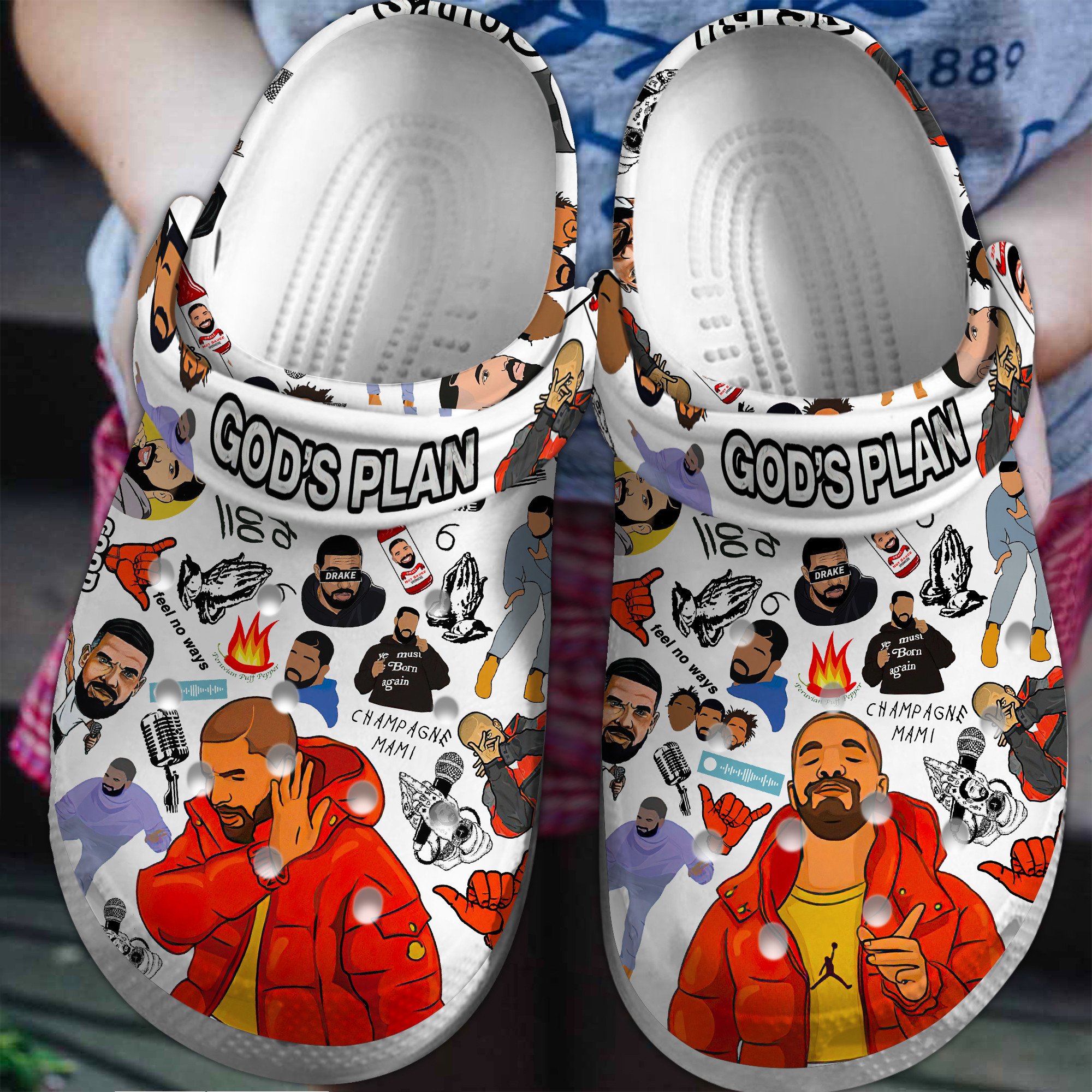 Drake Music Crocs Crocband Clogs Shoes Comfortable For Men Women and Kids