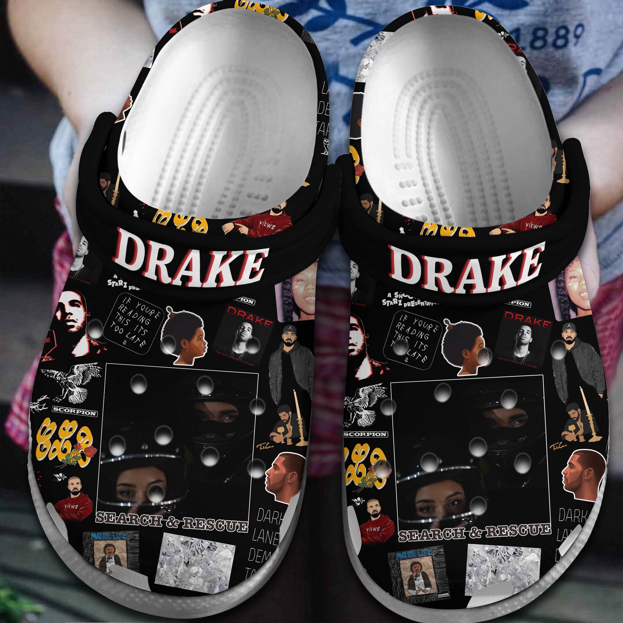 Drake Rapper Music Crocs Crocband Clogs Shoes Comfortable For Men Women and Kids