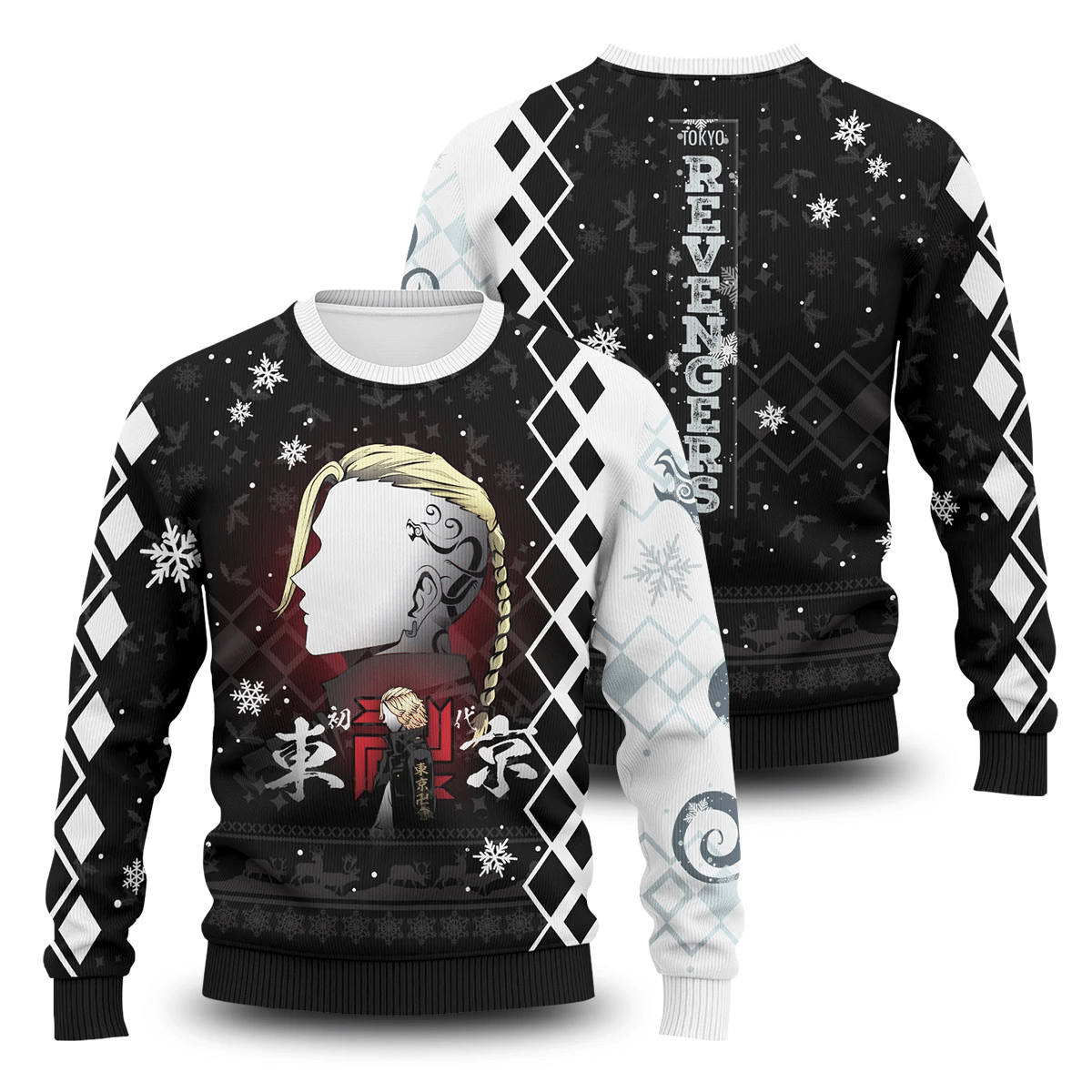 Draken Mikey Ugly Christmas Sweater Adult 3D Funny Matching for family