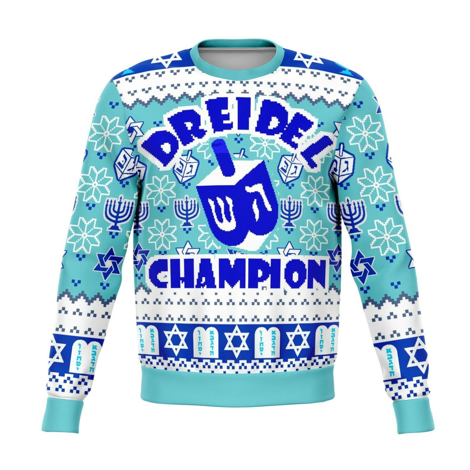 Dreidel Champ Funny Ugly Christmas Sweater Adult 3D Funny Matching for family