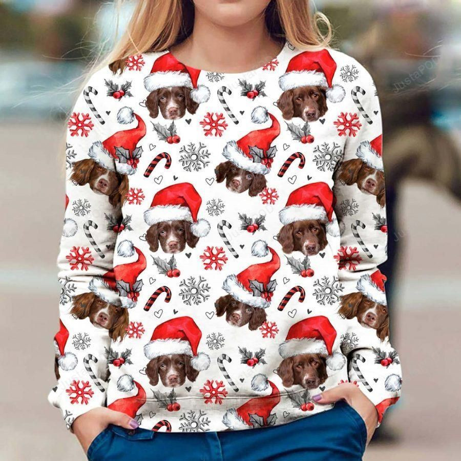 Drentse Patrijshond Dog Ugly Christmas Sweater Adult 3D Funny Matching for family
