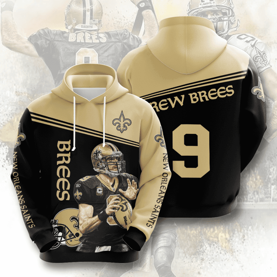 Drew Brees New Orleans Saints 3D All Over Print Hoodie, Zip Hoodie