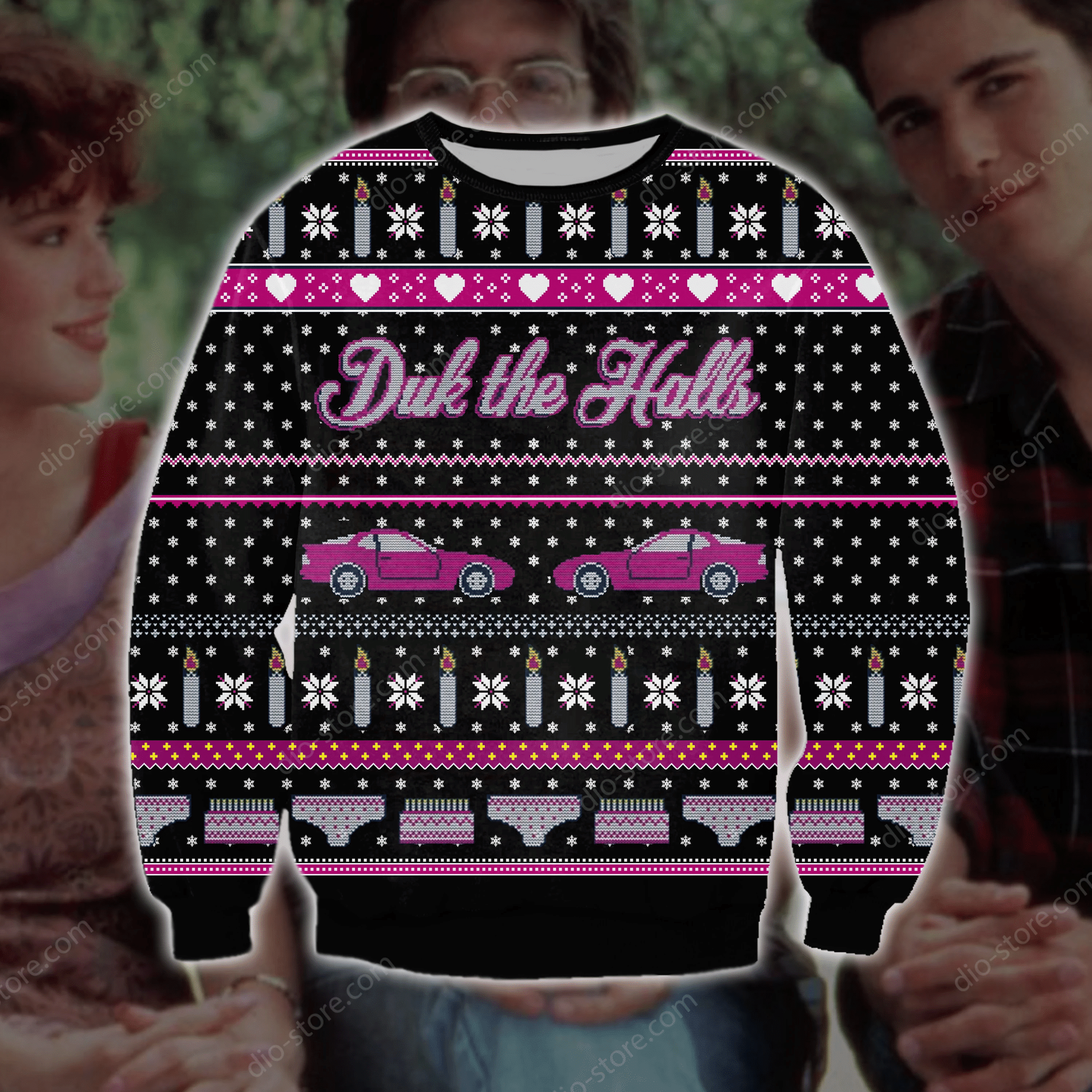 Drink The Halls Knitting Pattern 3D Print Ugly Christmas Sweater Adult 3D Funny Matching for family