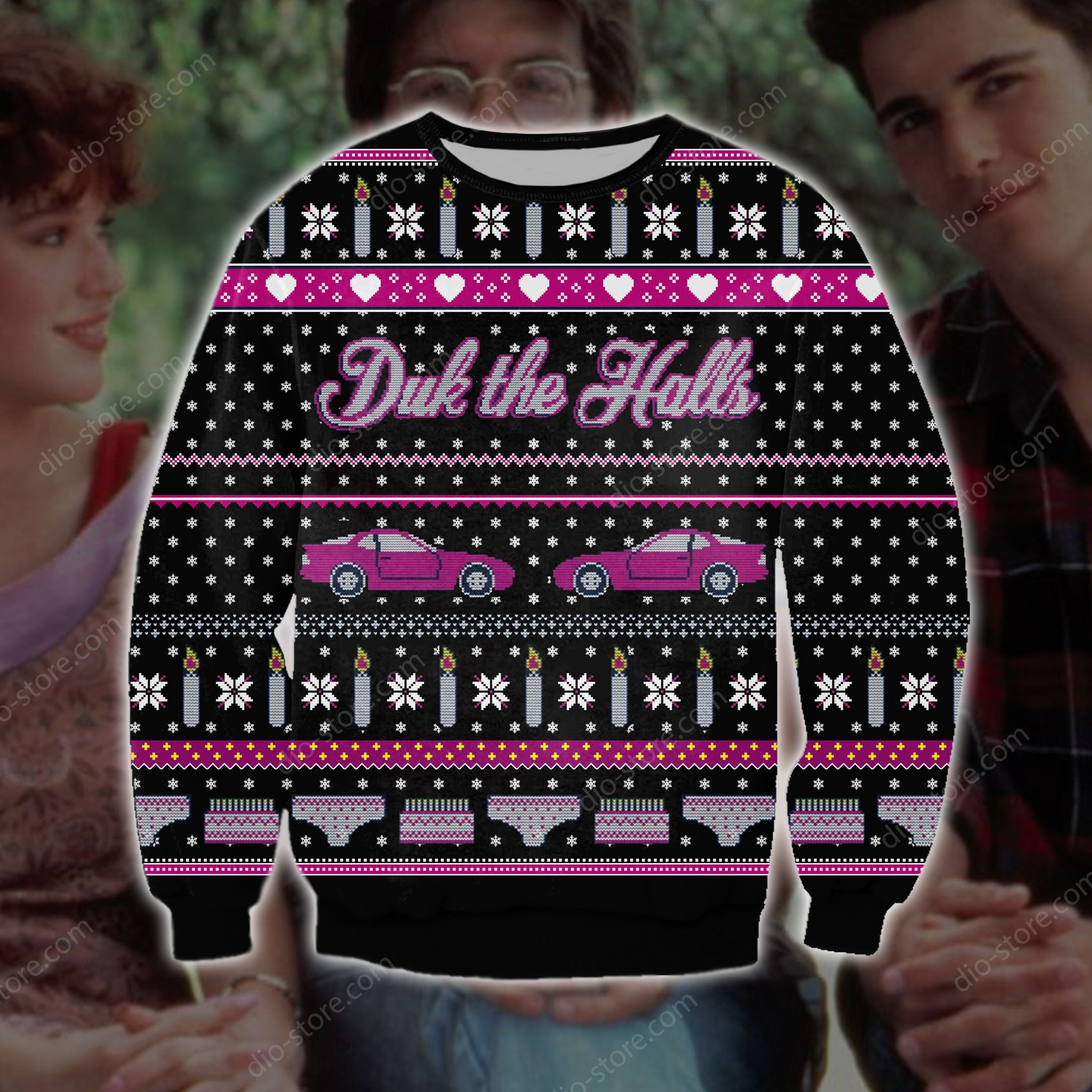 Drink The Halls Knitting Pattern 3D Print Ugly Christmas Sweater Adult 3D Funny Matching for family