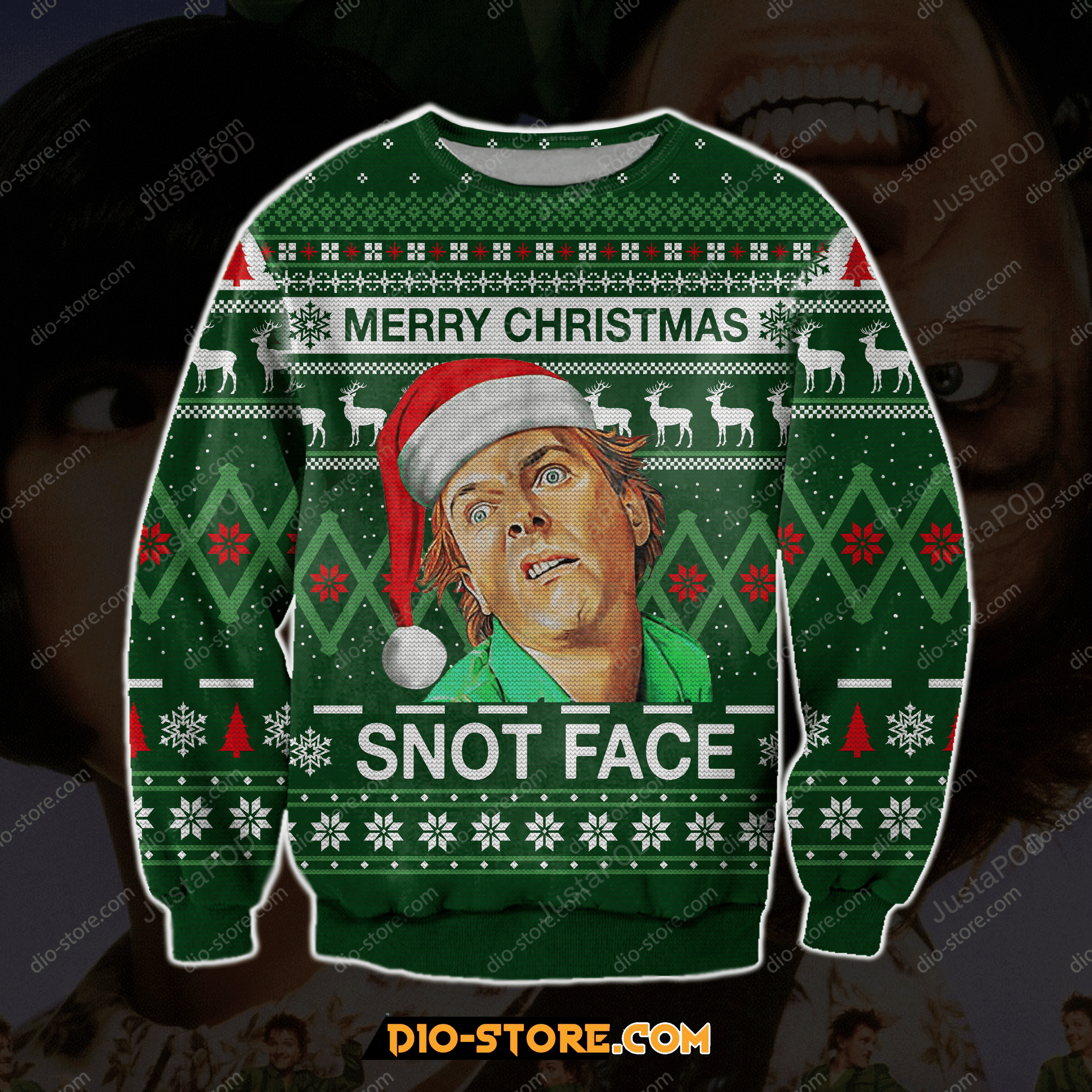 Drop Dead Fred 3D Print Christmas Ugly Christmas Sweater Adult 3D Funny Matching for family