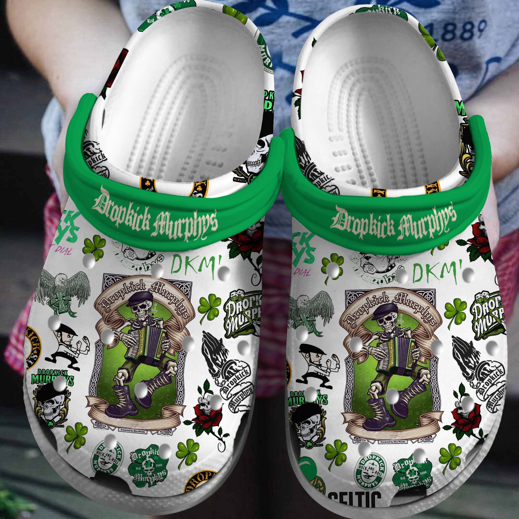 Dropkick Murphys Music Crocs Crocband Clogs Shoes Comfortable For Men Women and Kids