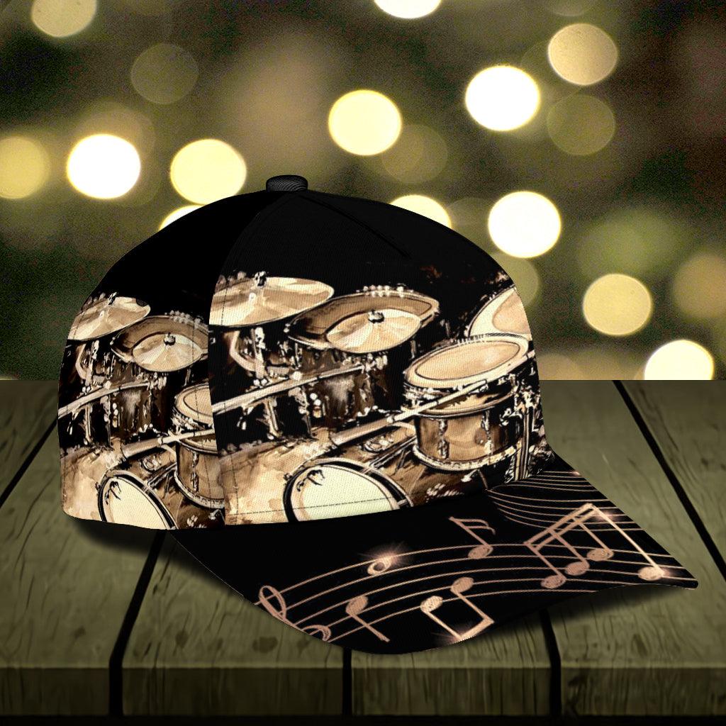 Drum Classic Cap, Gift for Music Lovers, Drum Lovers Trucker Hats Custom Hats Gifts For Men & Women