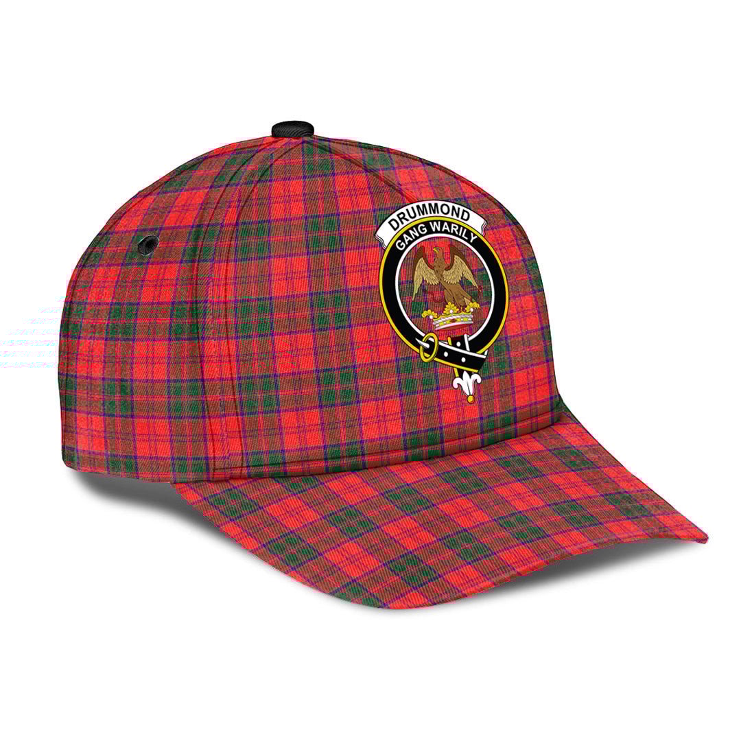 Drummond Modern Tartan Baseball Cap, Tartan Plaid Cap with Family Crest K23 Trucker Hats Custom Hats Gifts For Men & Women