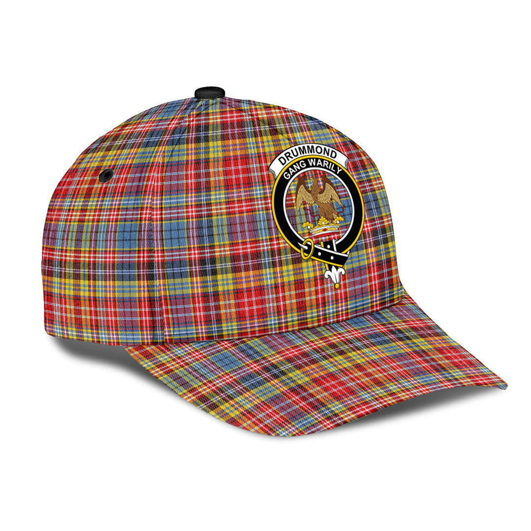 Drummond of Strathallan Tartan Baseball Cap, Tartan Plaid Cap with Family Crest K23 Trucker Hats Custom Hats Gifts For Men & Women