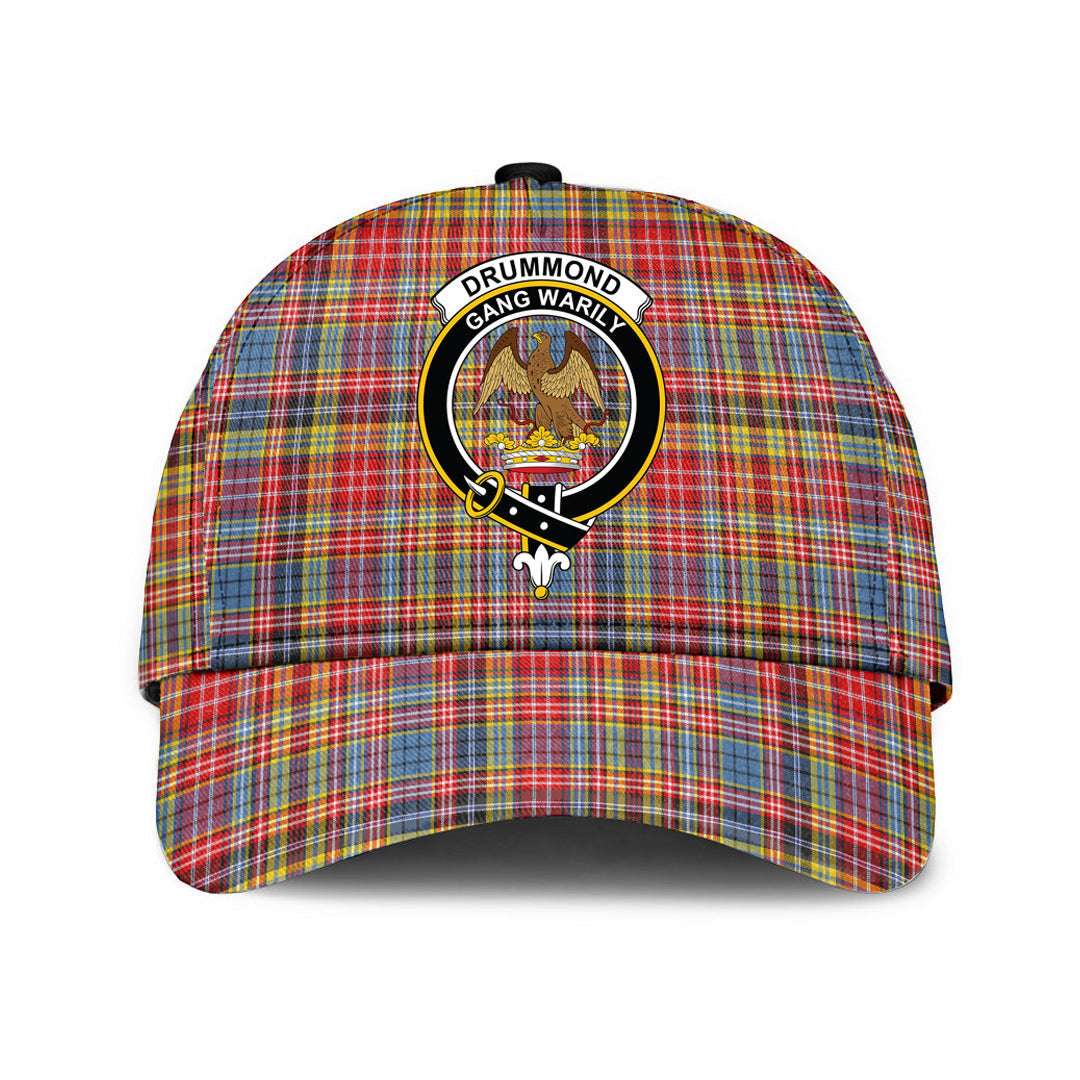 Drummond of Strathallan Tartan Baseball Cap, Tartan Plaid Cap with Family Crest K23 Trucker Hats Custom Hats Gifts For Men & Women
