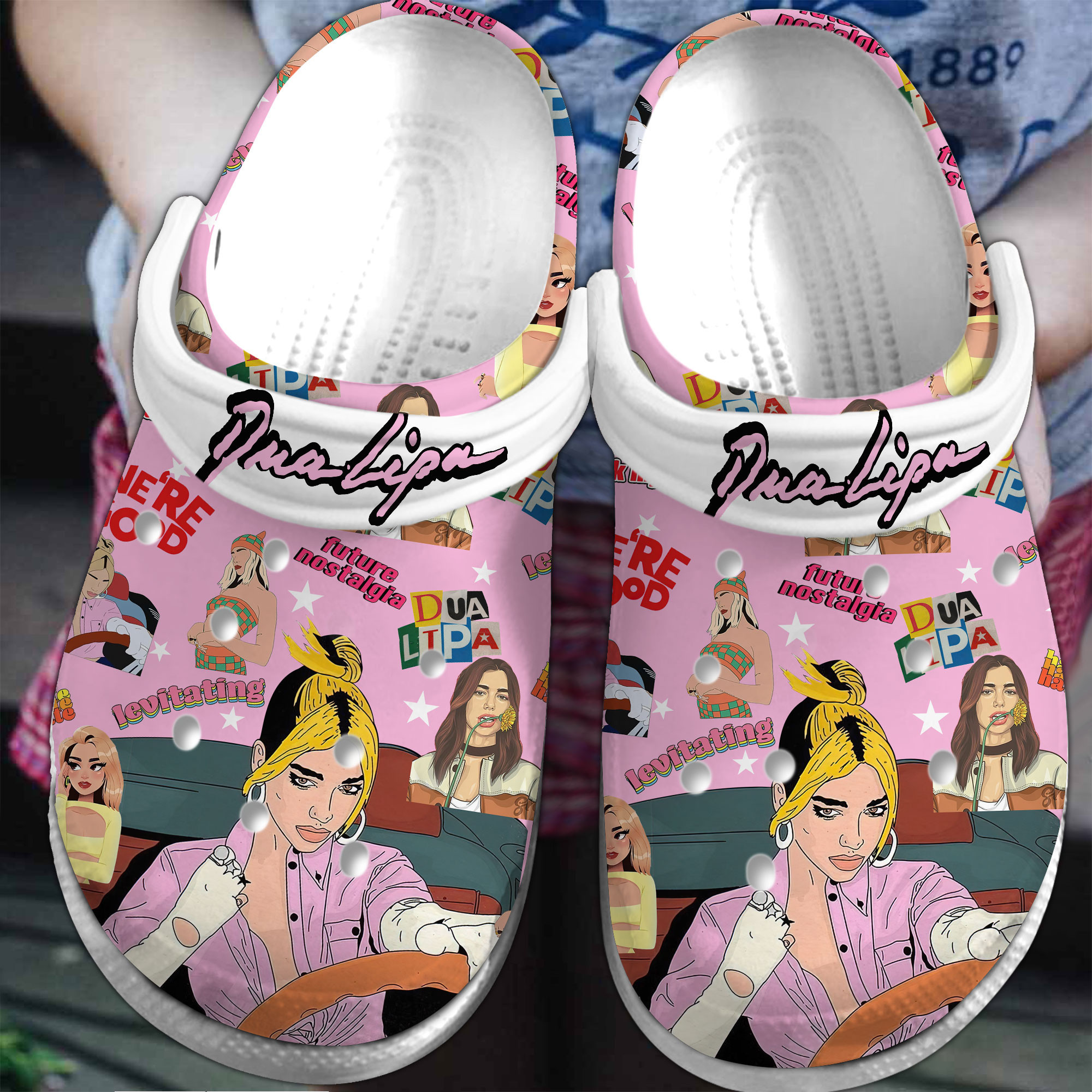 Dua Lipa Music Crocs Crocband Clogs Shoes Comfortable For Men Women and Kids