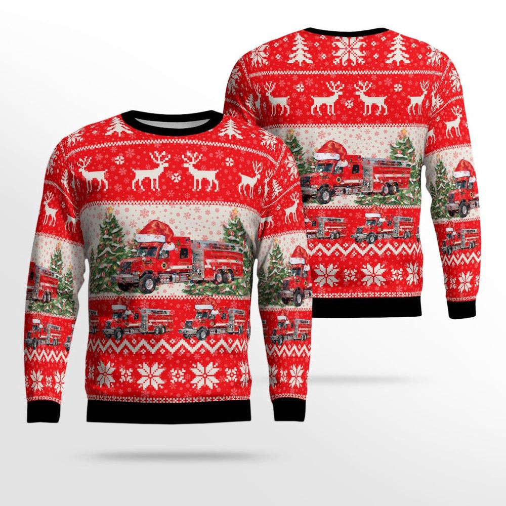 Dublin Pulaski County Virginia Volvo Fire Brigade Tanker 33 Christmas Ugly Sweater Xmas Unisex Sweater Christmas Gifts For Men Women