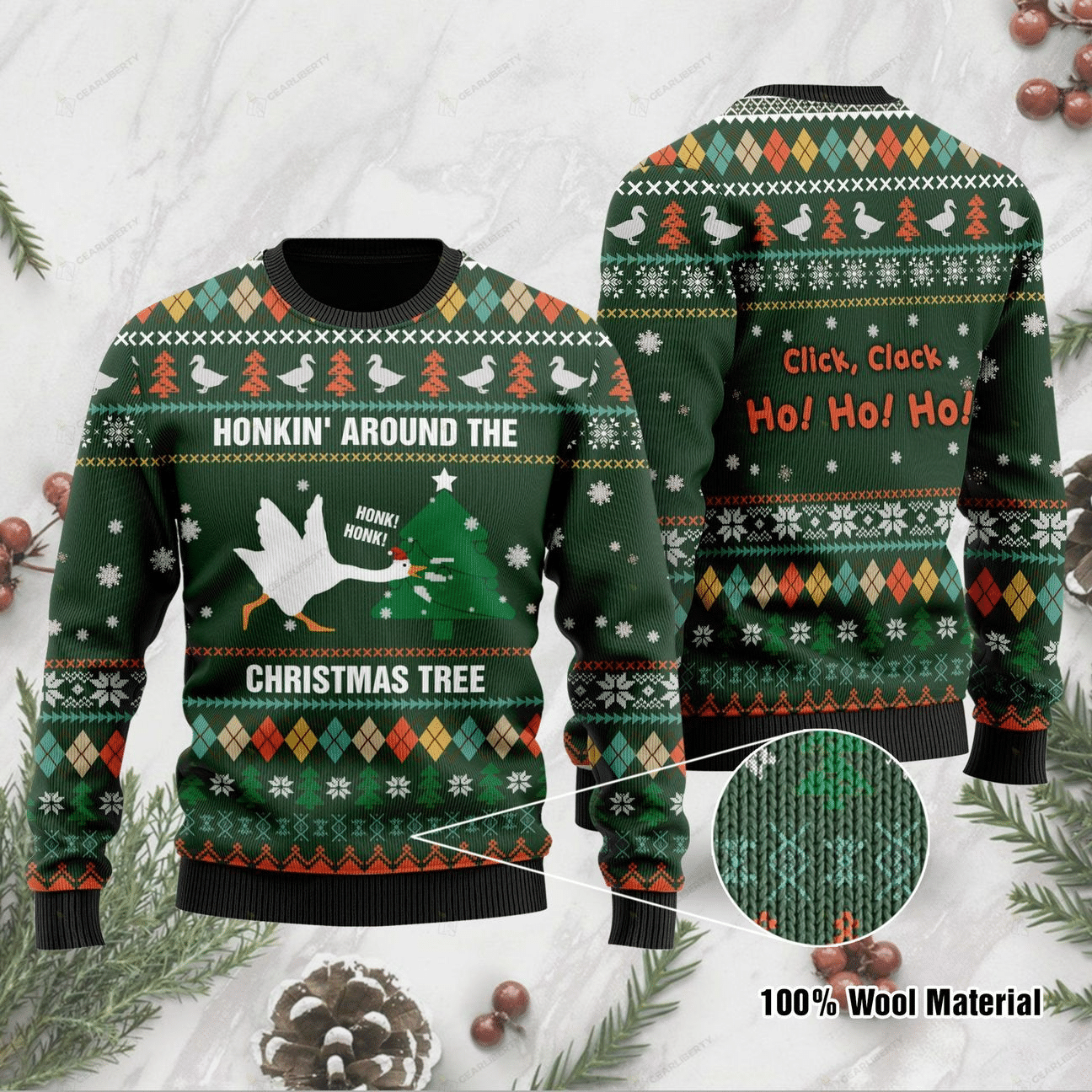 Duck Honkin Ugly Christmas Sweater Adult 3D Funny Matching for family