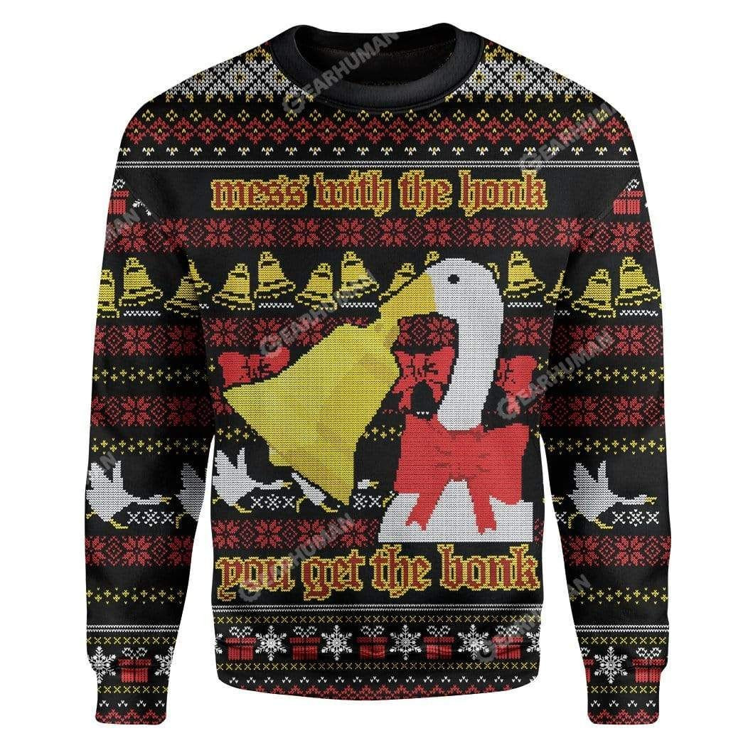 Duck Ugly Christmas Sweater Adult 3D Funny Matching for family
