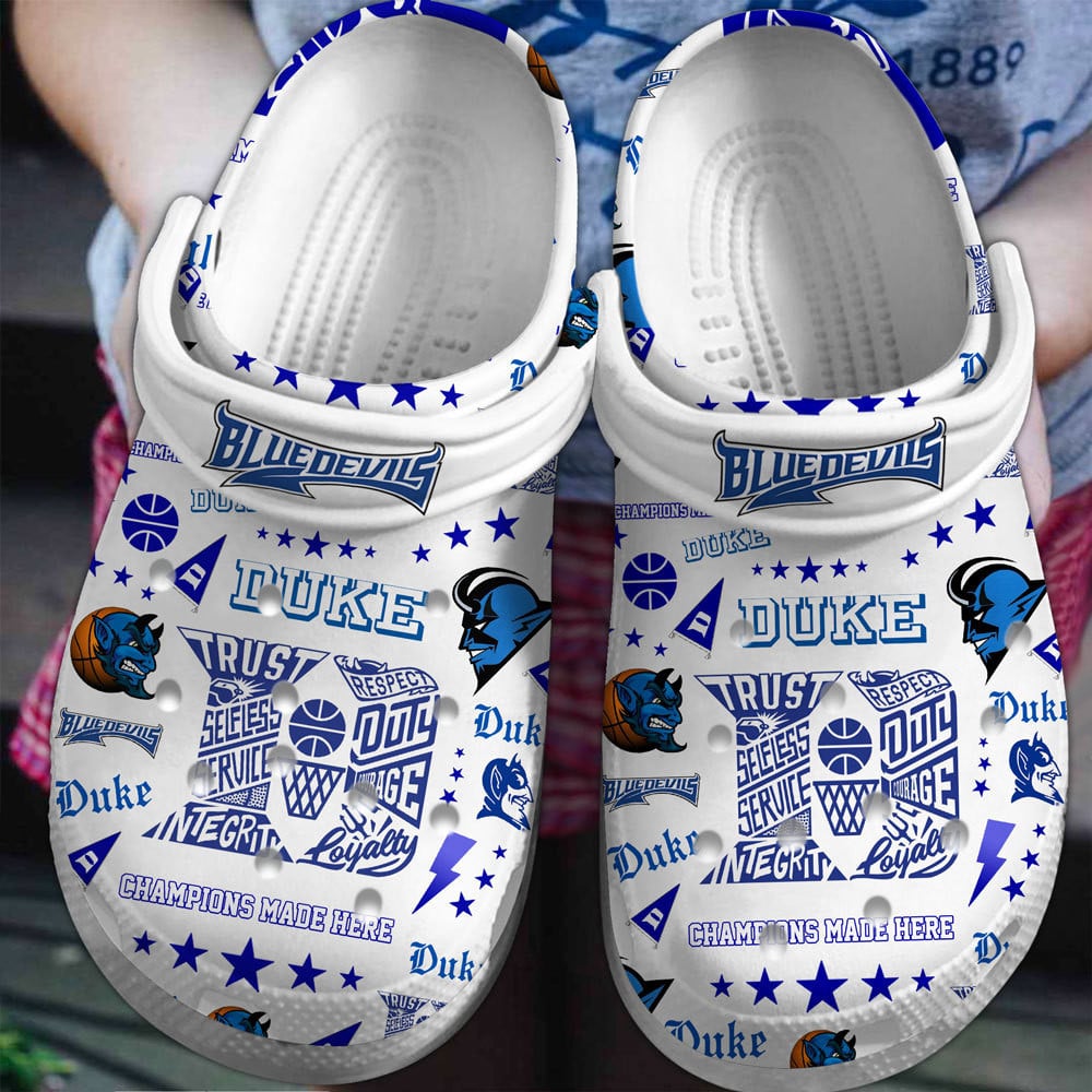 Duke Blue Devils basketball NCAA Sport Crocs Clogs Crocband Shoes Comfortable For Men Women and Kids