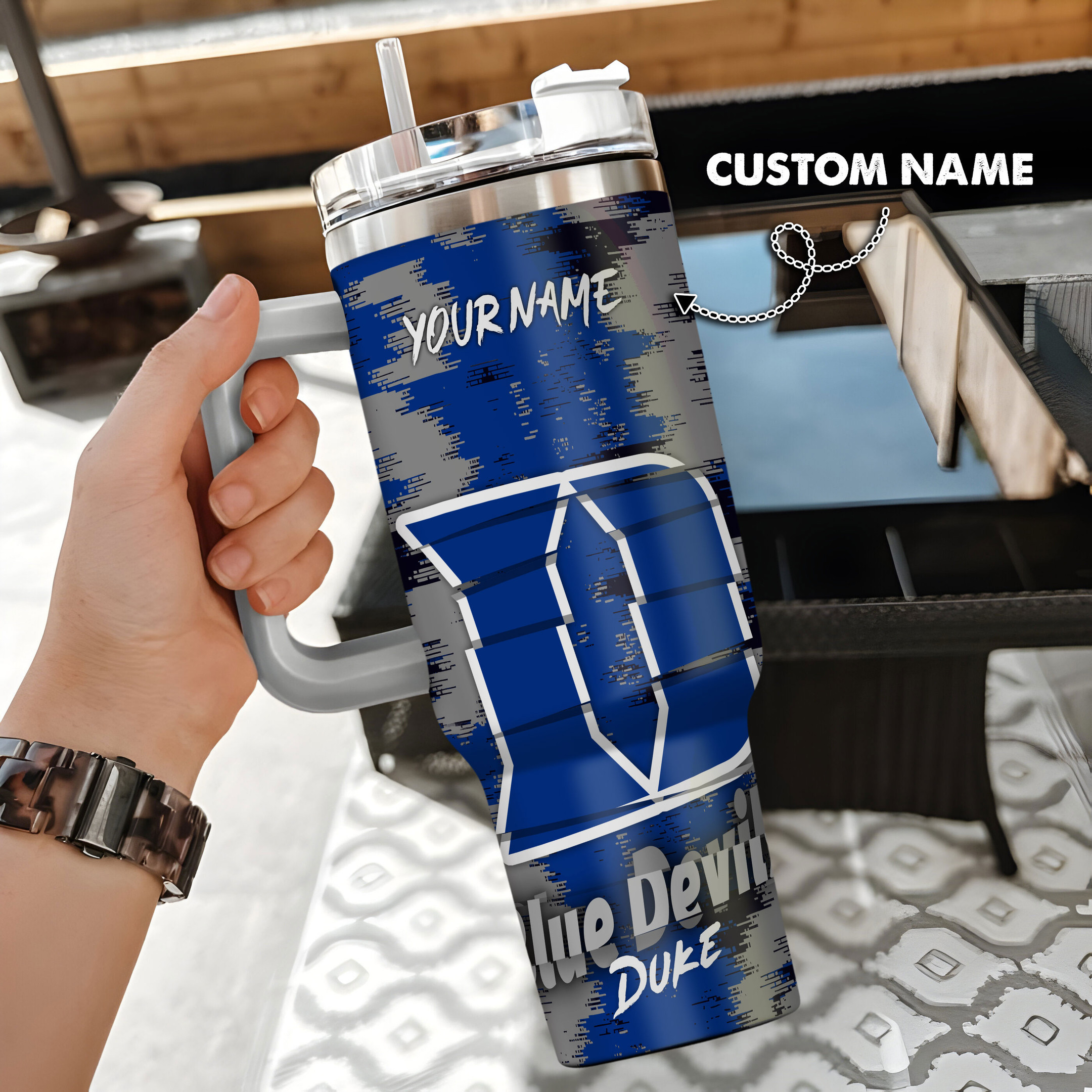Duke Blue Devils NCAA Custom Stanley Cup 40 oz 30 oz Tumbler With HandleTVC230111