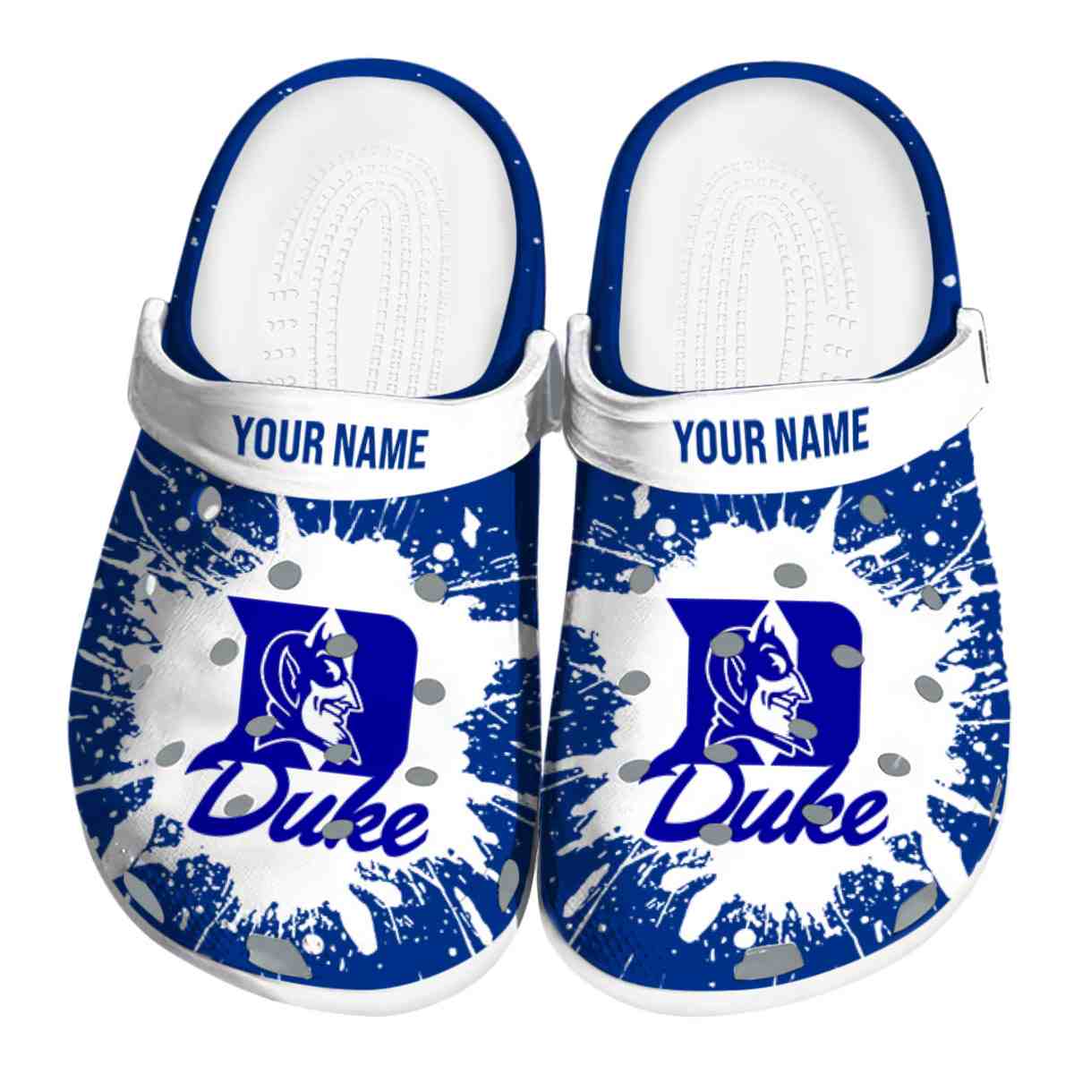 Duke Blue Devils NCAA Sport Crocs Crocband Clogs Shoes Comfortable For Men Women and Kids
