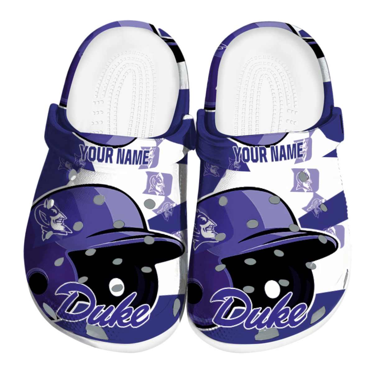 Duke Blue Devils NCAA Sport Crocs Crocband Clogs Shoes Comfortable For Men Women and Kids