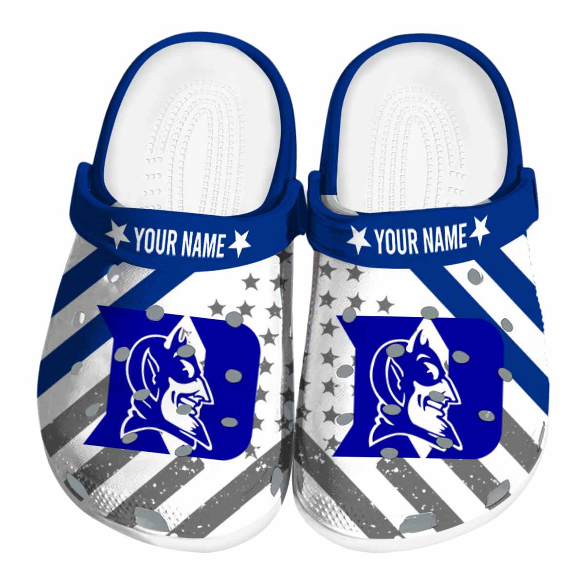 Duke Blue Devils NCAA Sport Crocs Crocband Clogs Shoes Comfortable For Men Women and Kids