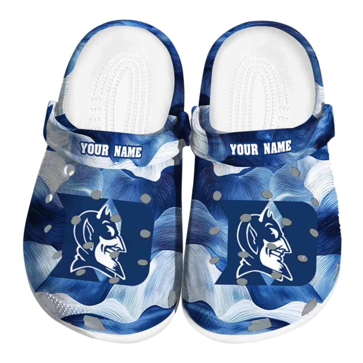 Duke Blue Devils NCAA Sport Crocs Crocband Clogs Shoes Comfortable For Men Women and Kids