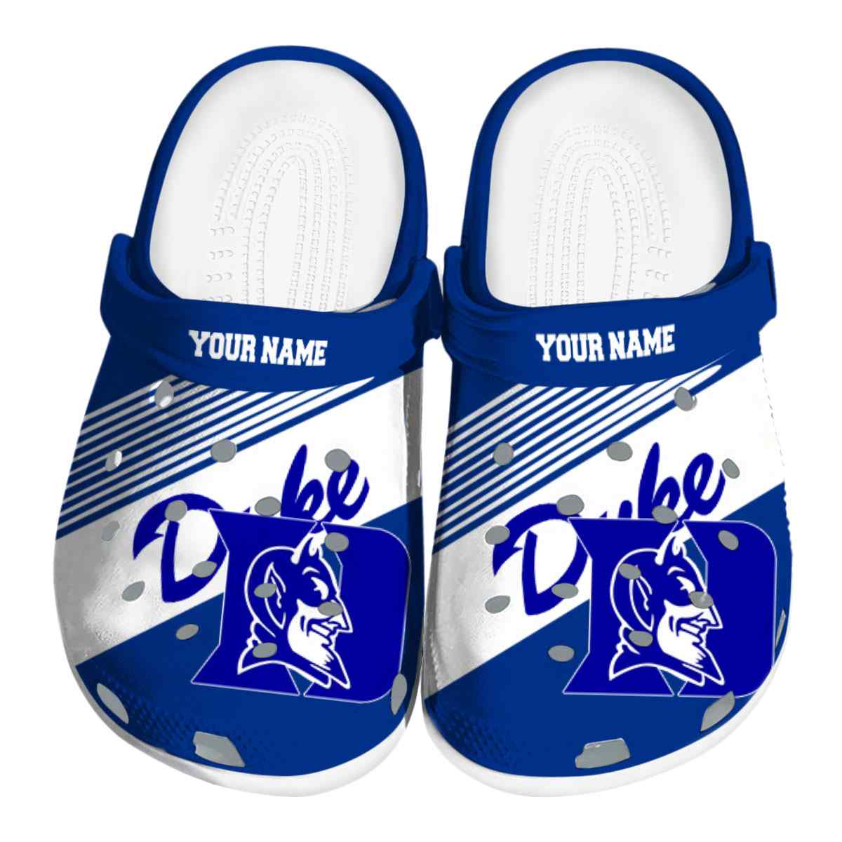 Duke Blue Devils NCAA Sport Crocs Crocband Clogs Shoes Comfortable For Men Women and Kids
