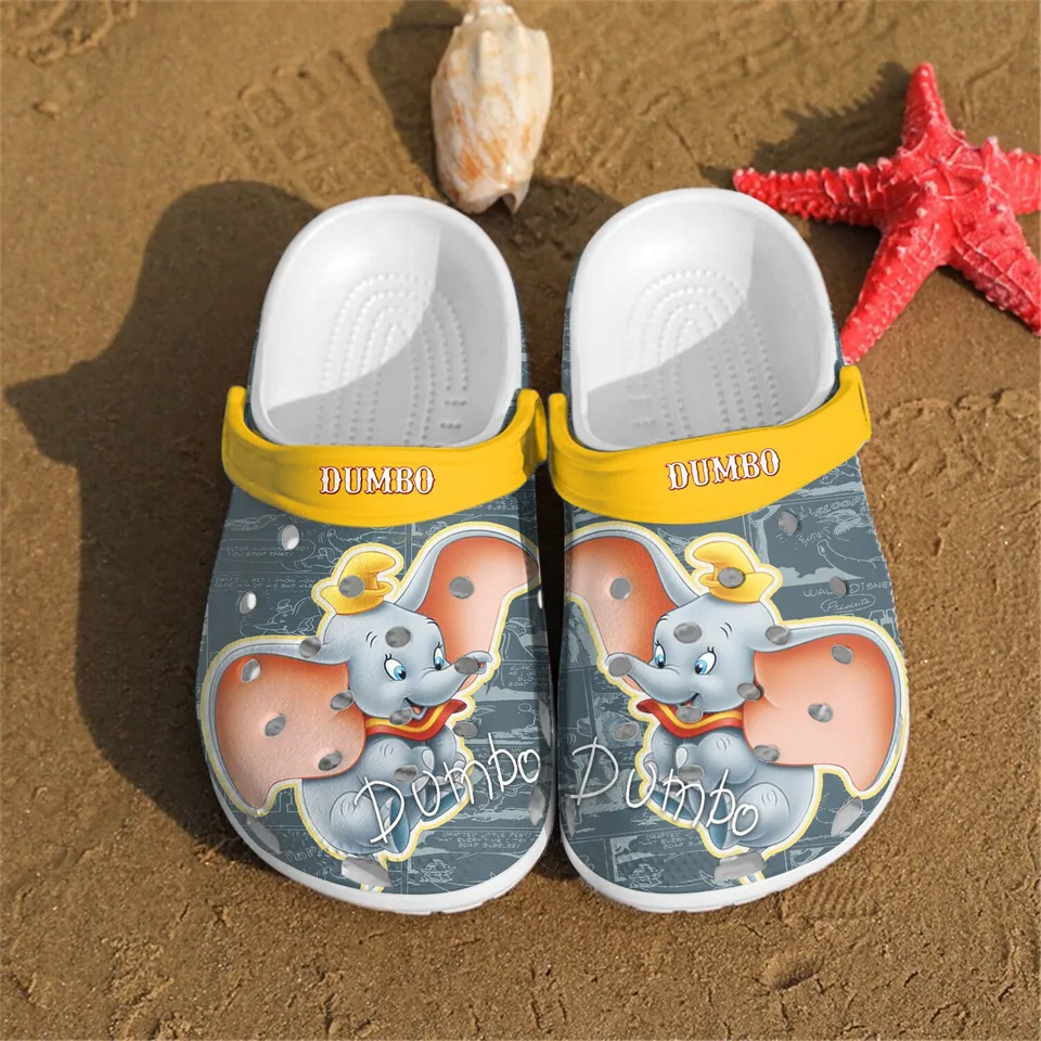 Dumbo Cartoon Movie Crocs Crocband Clogs Shoes Comfortable For Men Women and Kids