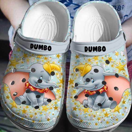 Dumbo Cartoon Movie Crocs Crocband Clogs Shoes Comfortable For Men Women and Kids