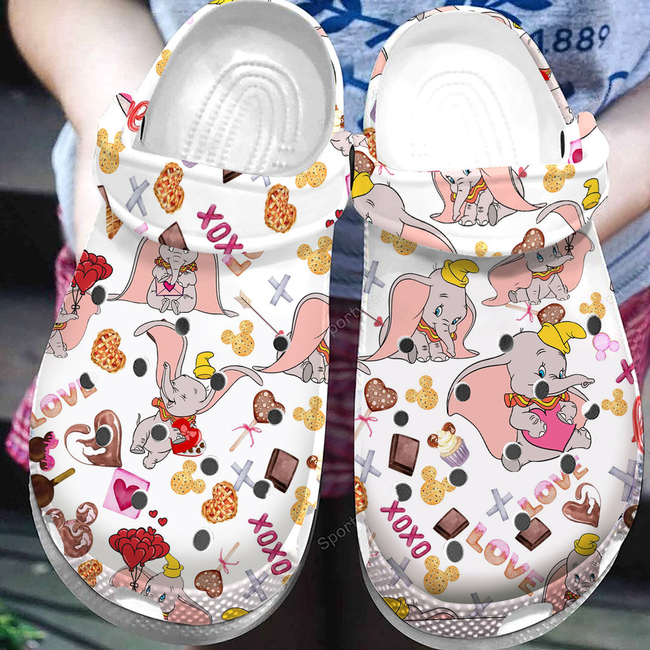 Dumbo Cartoon Movie Crocs Crocband Clogs Shoes Comfortable For Men Women and Kids