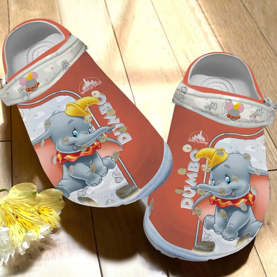 Dumbo Cartoon Movie Crocs Crocband Clogs Shoes Comfortable For Men Women and Kids