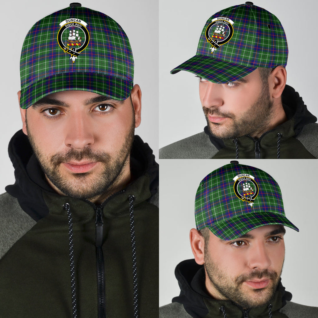 Duncan Modern Tartan Baseball Cap, Tartan Plaid Cap with Family Crest K23 Trucker Hats Custom Hats Gifts For Men & Women