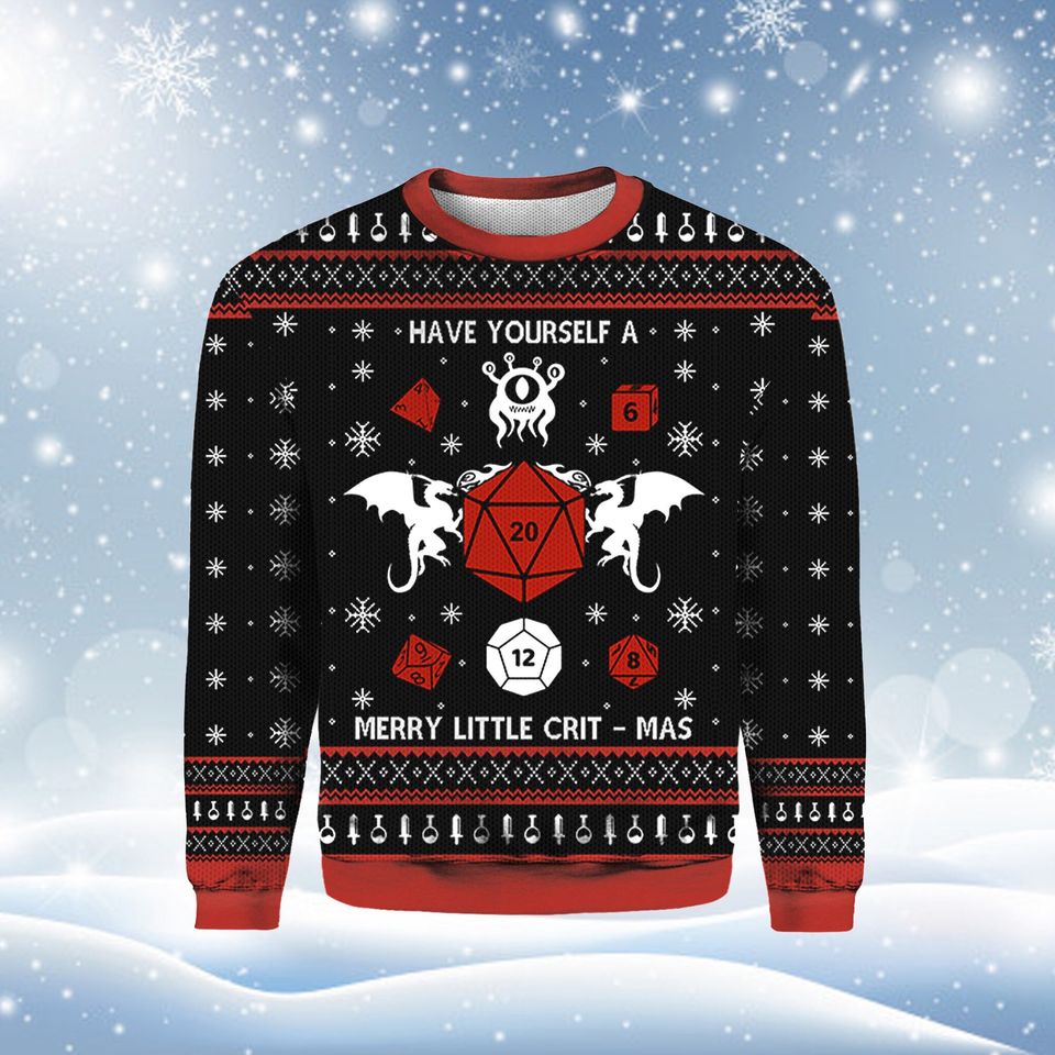 Dungeon and Dragon Ugly Christmas Sweater