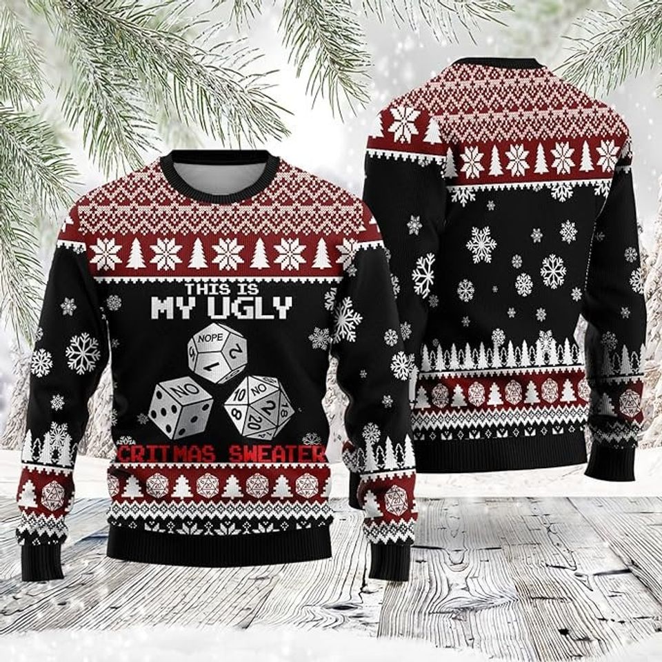 Dungeon Christmas Sweaters - Fun Dice Ugly Christmas Sweater